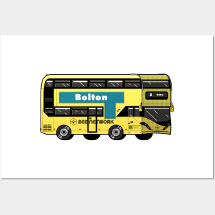 Bolton Transport for Greater Manchester (TfGM) Bee Network yellow bus Posters and Art